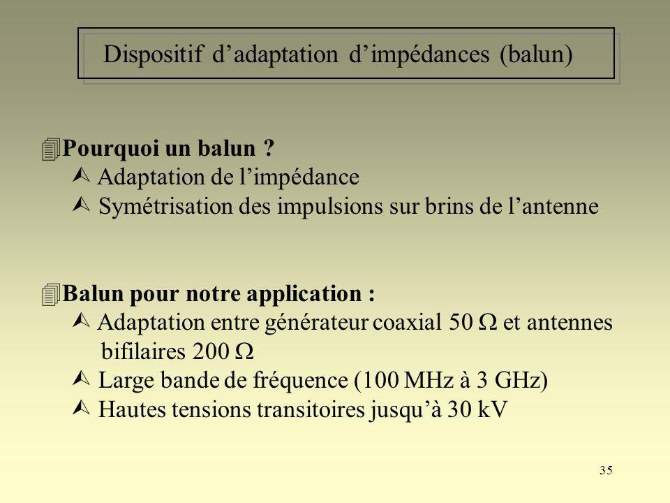 Dispositif d’adaptation d’impédances (balun)
