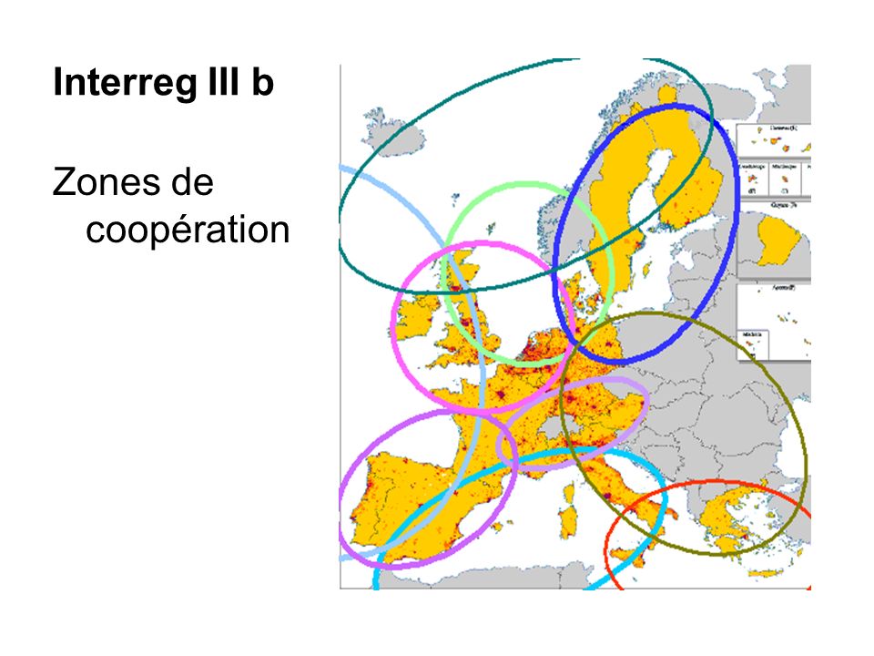 Interreg III b Zones de coopération