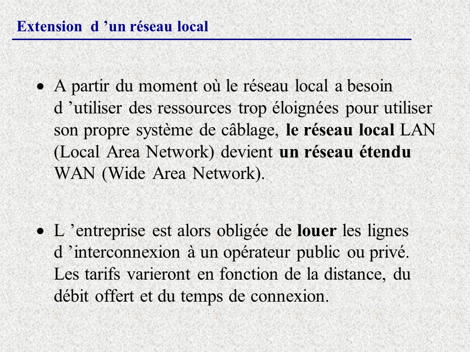Extension d ’un réseau local