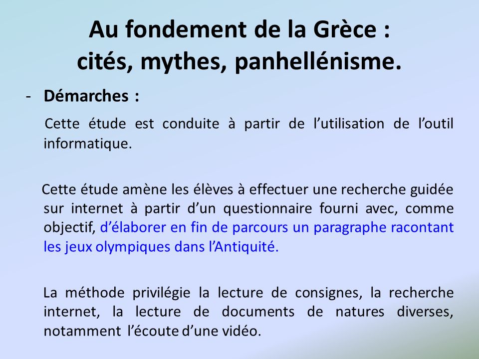 Au fondement de la Grèce : cités, mythes, panhellénisme.