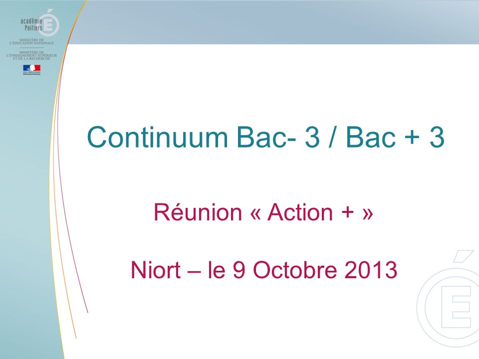 Continuum Bac- 3 / Bac + 3 Réunion « Action + »