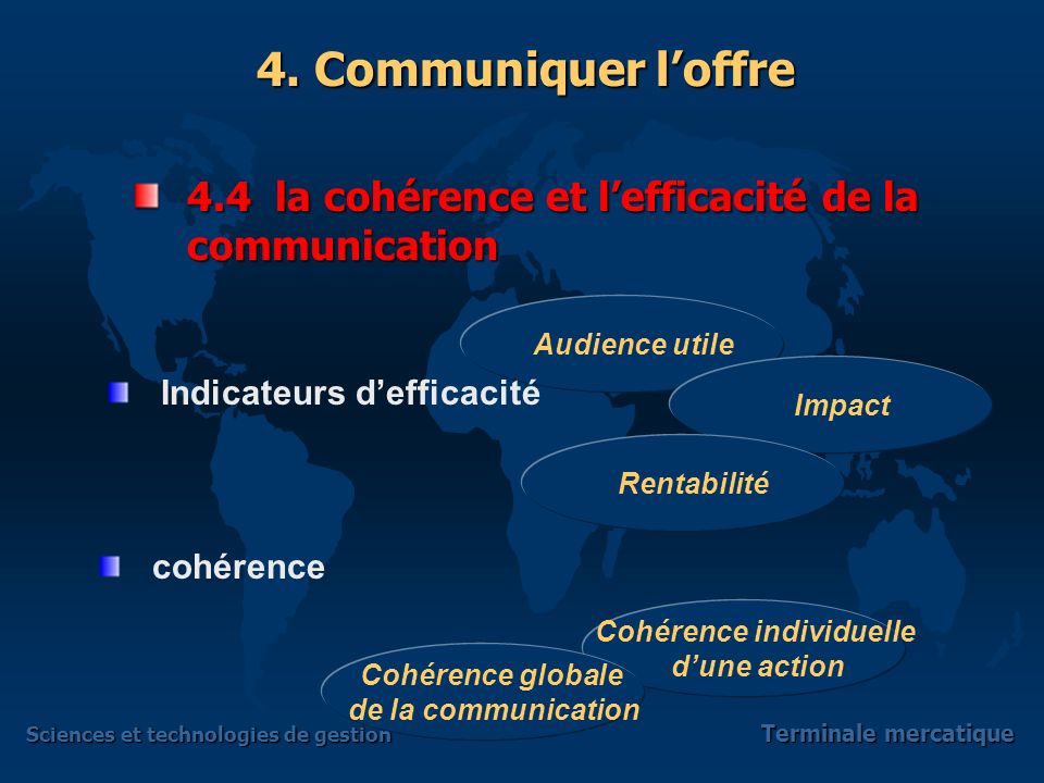 4.4 la cohérence et l’efficacité de la communication