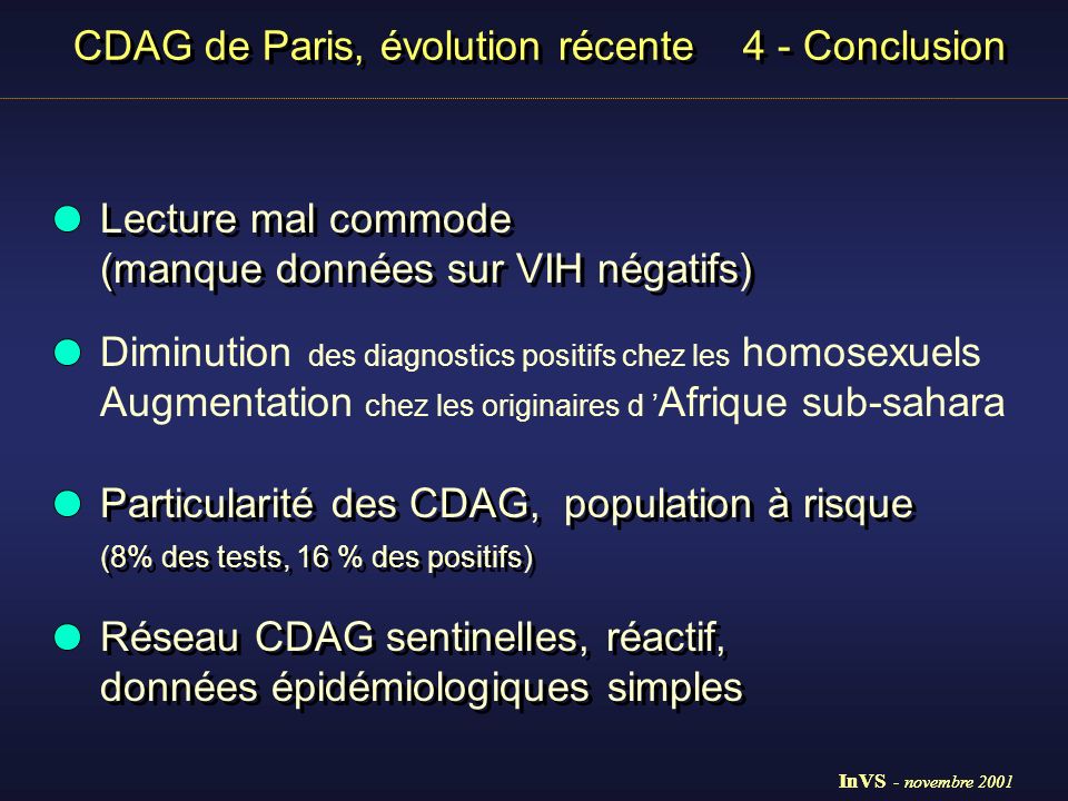 CDAG de Paris, évolution récente 4 - Conclusion