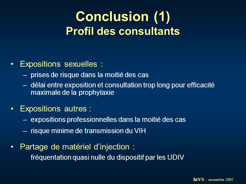 Conclusion (1) Profil des consultants