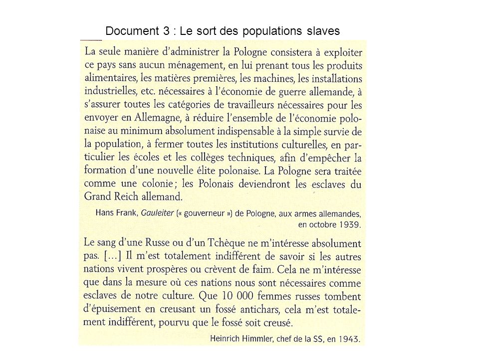Document 3 : Le sort des populations slaves