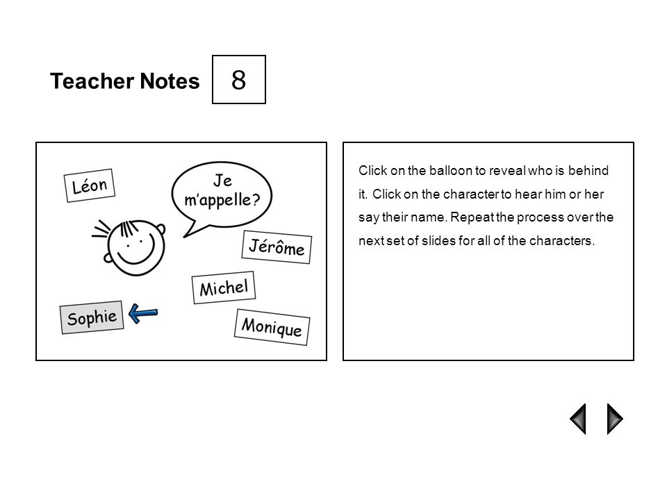 8 Teacher Notes.