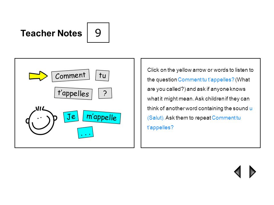 9 Teacher Notes.