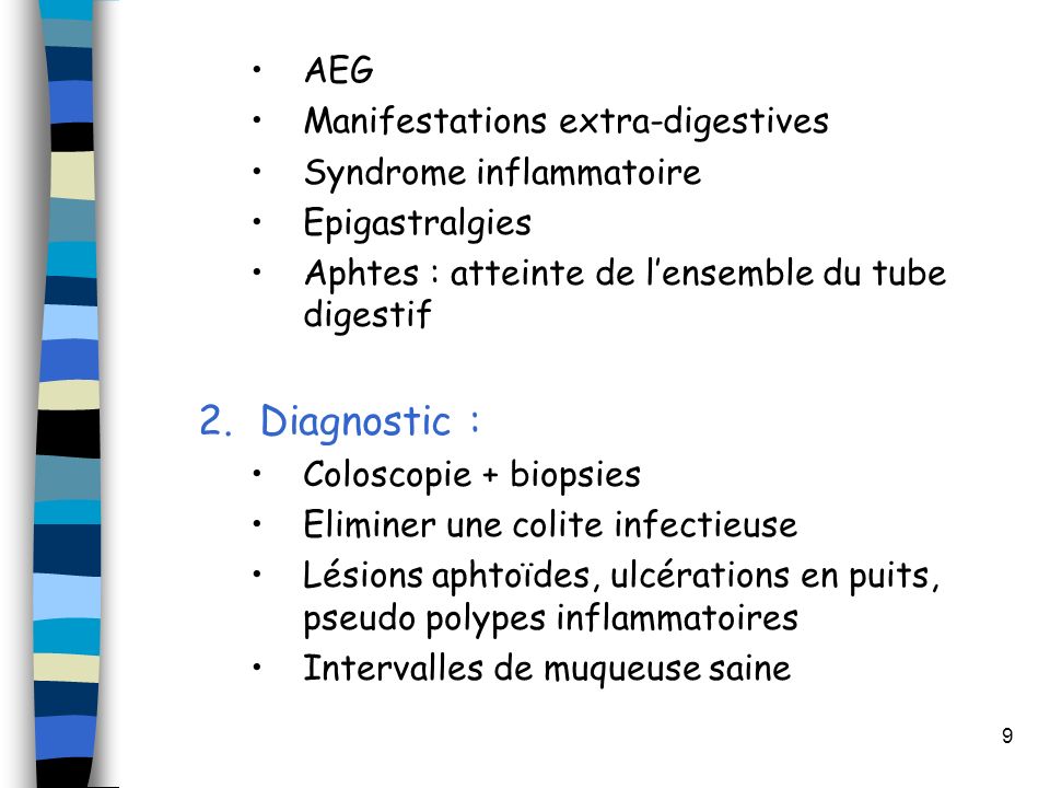 Diagnostic : AEG Manifestations extra-digestives