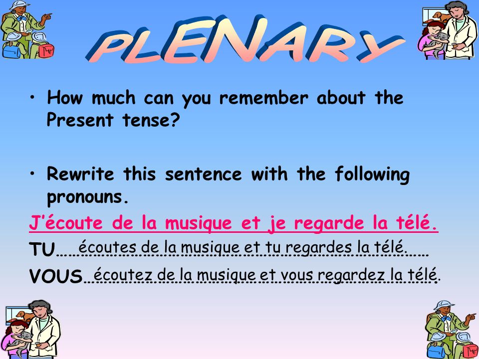PLENARY How much can you remember about the Present tense