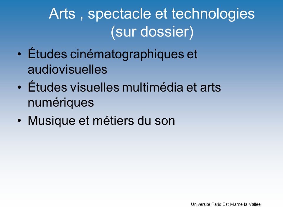 Arts , spectacle et technologies (sur dossier)