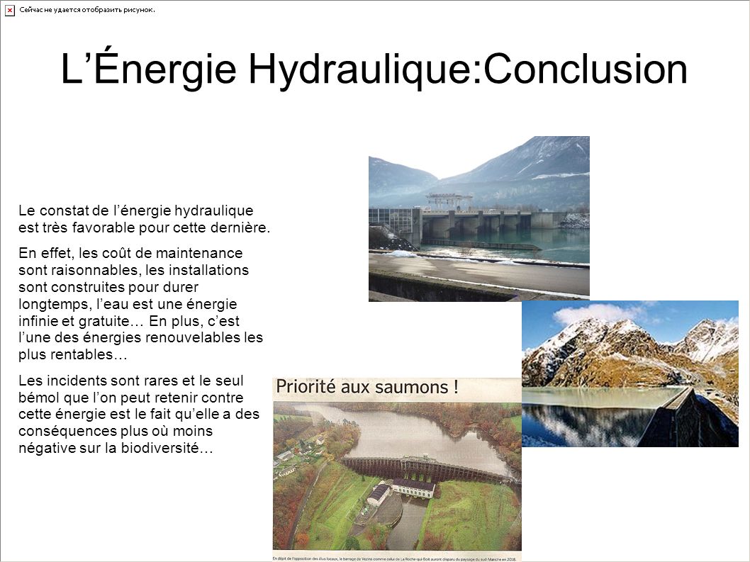 L’Énergie Hydraulique:Conclusion