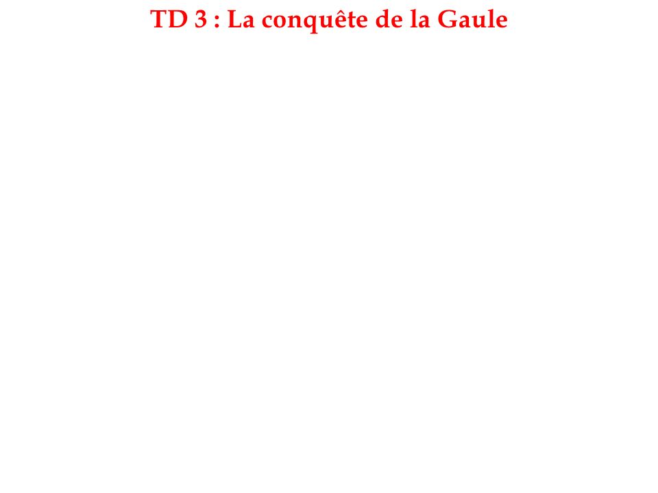 TD 3 : La conquête de la Gaule