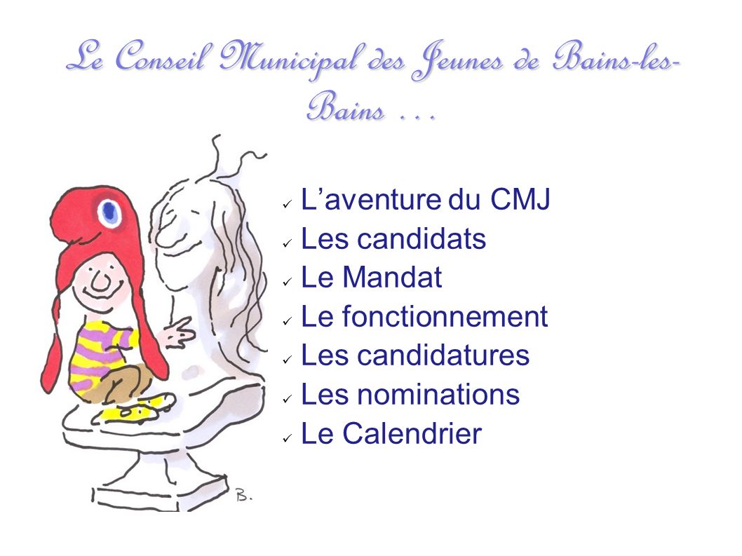 Le Conseil Municipal des Jeunes de Bains-les-Bains …
