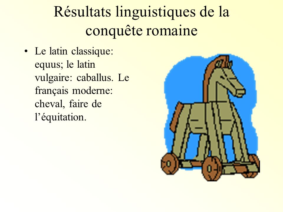 Résultats linguistiques de la conquête romaine
