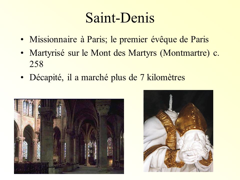 Saint-Denis Missionnaire à Paris; le premier évêque de Paris