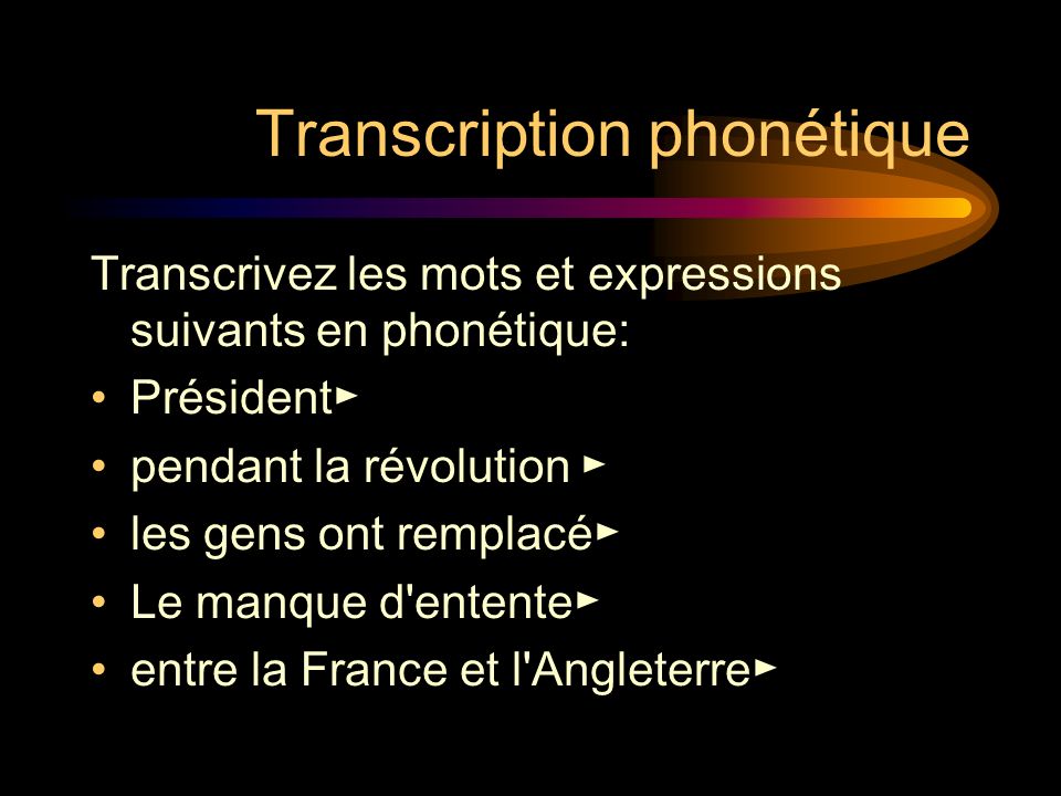 Transcription phonétique