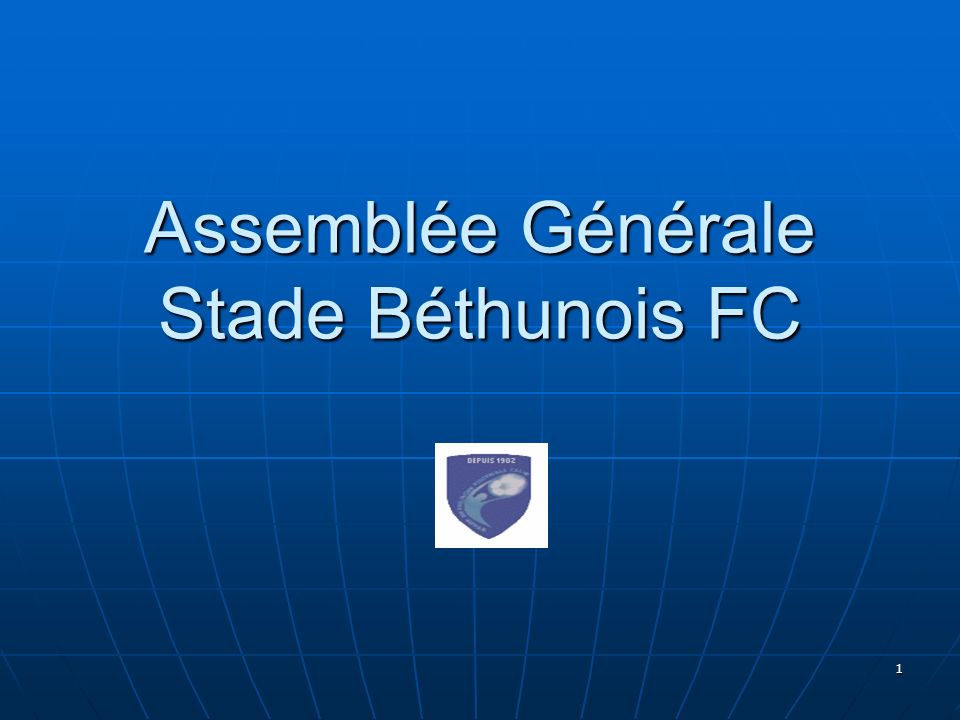 Assemblée Générale Stade Béthunois FC