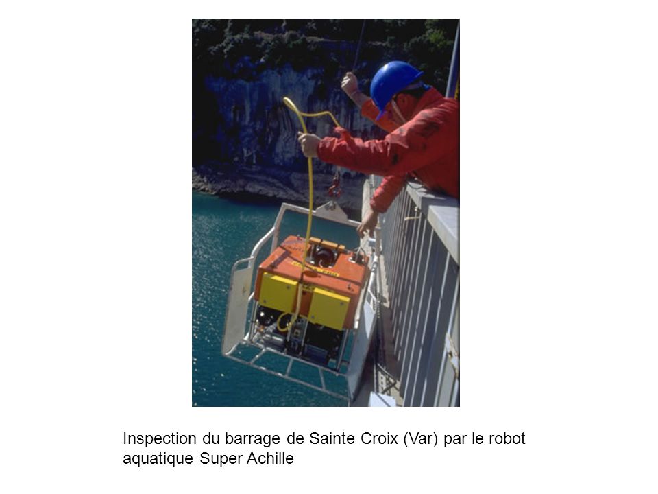 Inspection du barrage de Sainte Croix (Var) par le robot aquatique Super Achille