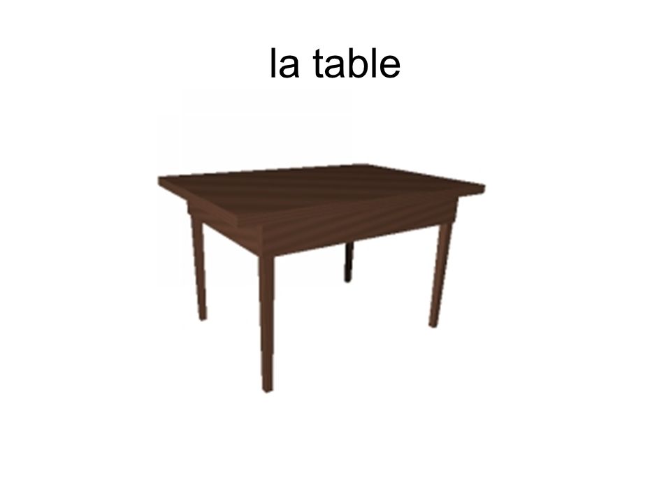 la table