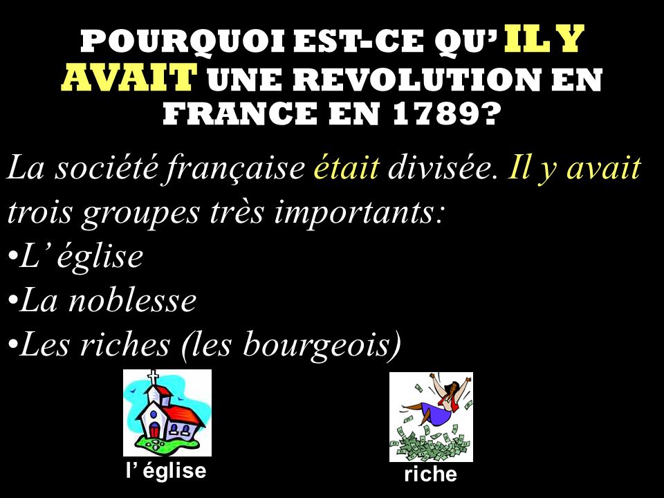 POURQUOI EST-CE QU’ IL Y AVAIT UNE REVOLUTION EN FRANCE EN 1789