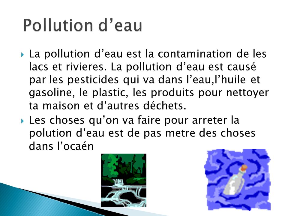 Pollution d’eau
