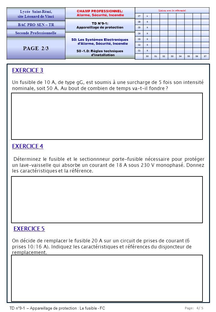 PAGE 2/3 EXERCICE 3 EXERCICE 4