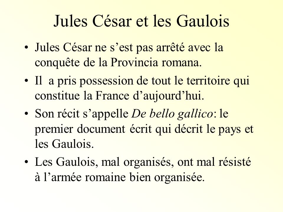 Jules César et les Gaulois