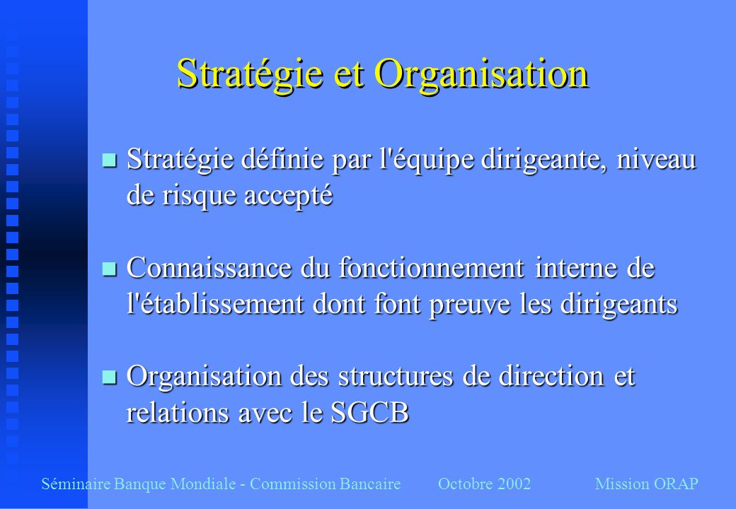 Stratégie et Organisation