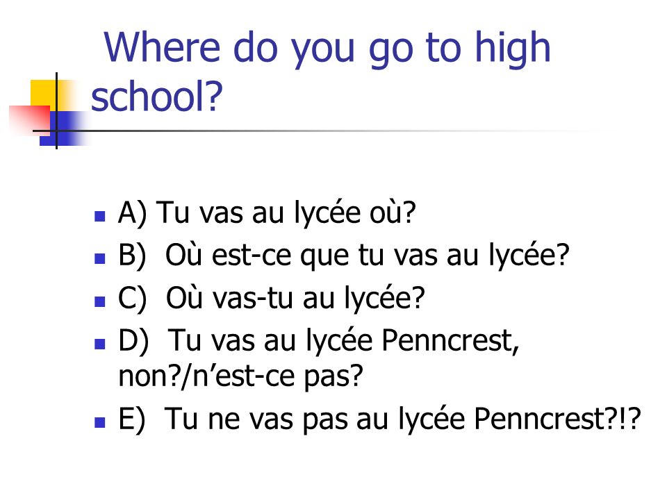 Where do you go to high school