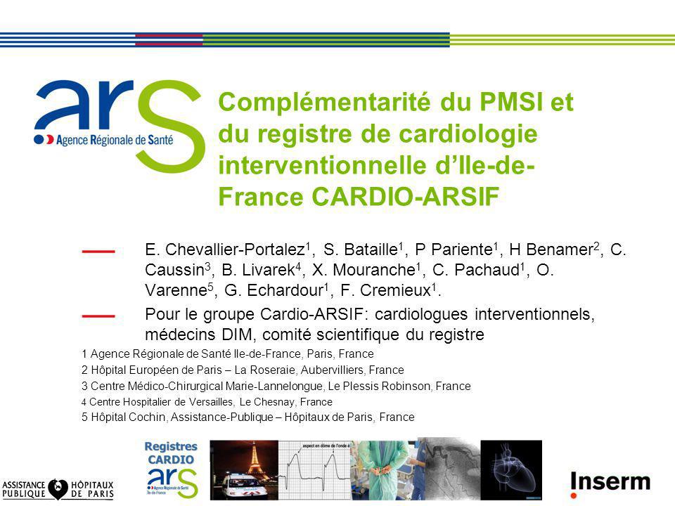 Complémentarité du PMSI et du registre de cardiologie interventionnelle d’Ile-de-France CARDIO-ARSIF