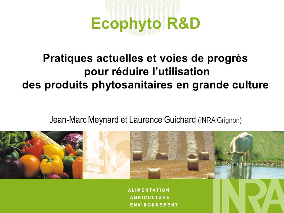 Ecophyto R&D Pratiques actuelles et voies de progrès