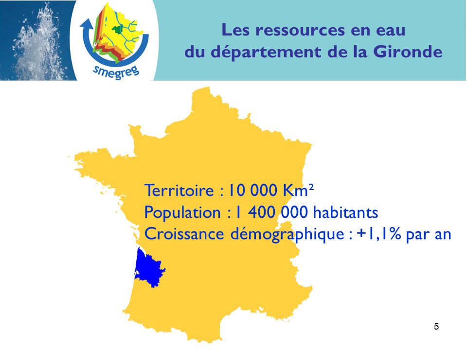 Les ressources en eau du département de la Gironde