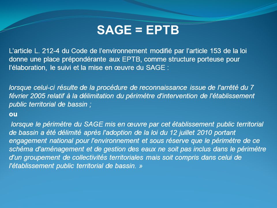 SAGE = EPTB