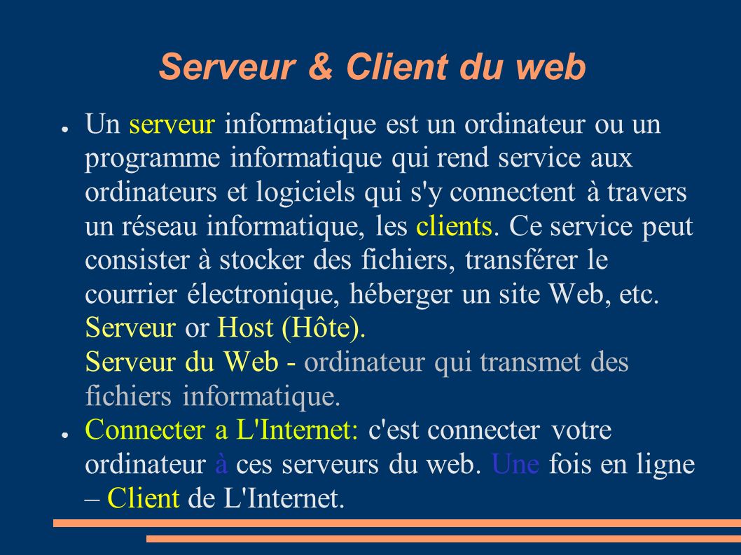 Serveur & Client du web