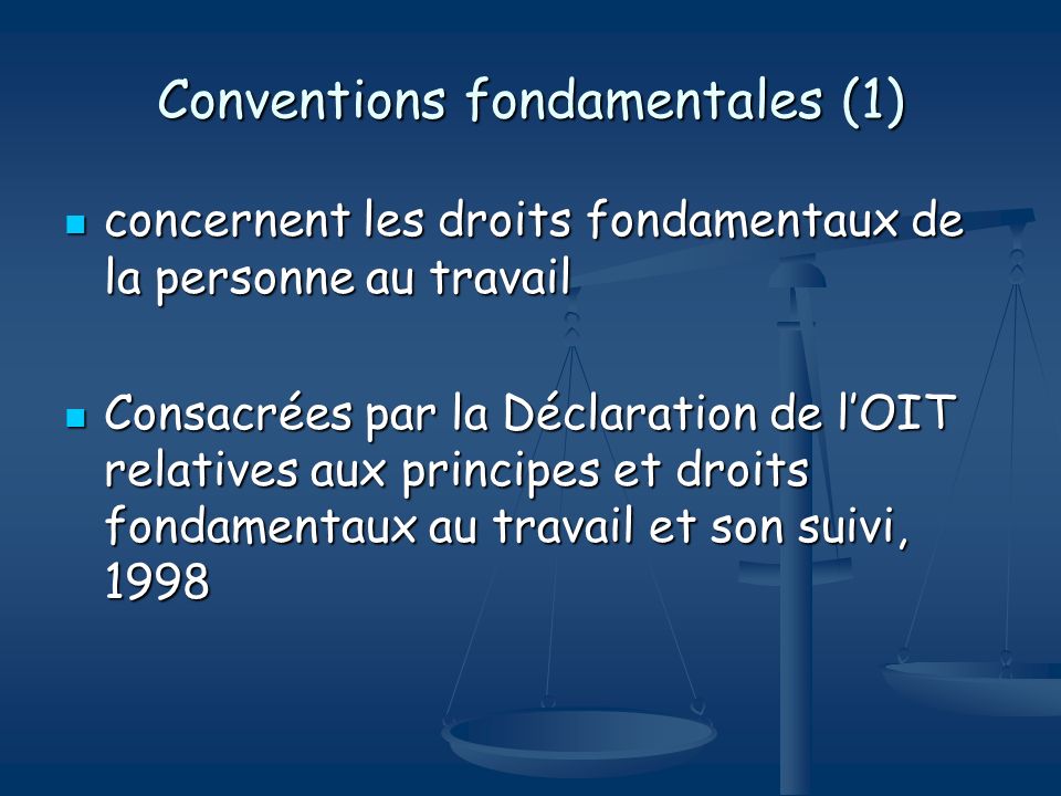 Conventions fondamentales (1)