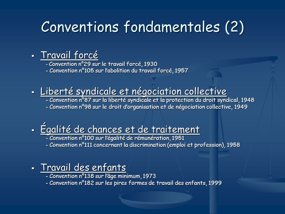 Conventions fondamentales (2)