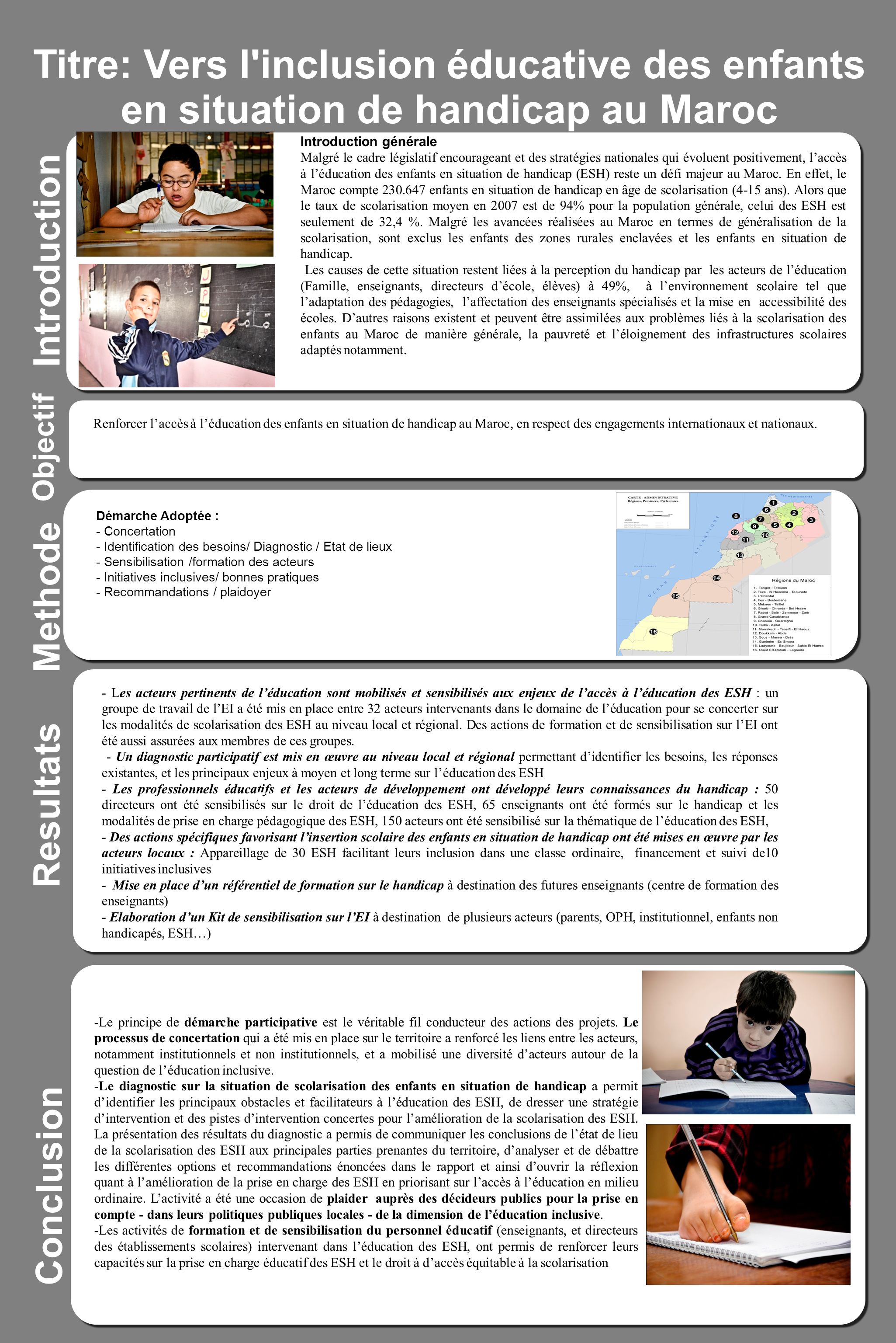 Titre: Vers l inclusion éducative des enfants en situation de handicap au Maroc