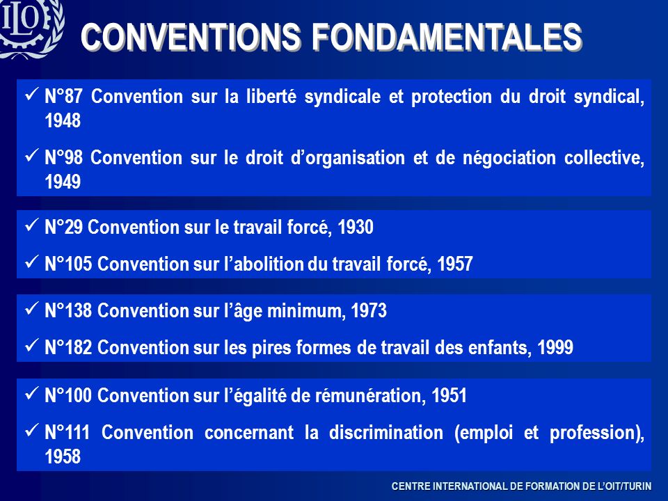 CONVENTIONS FONDAMENTALES