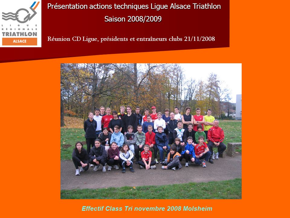 Présentation actions techniques Ligue Alsace Triathlon