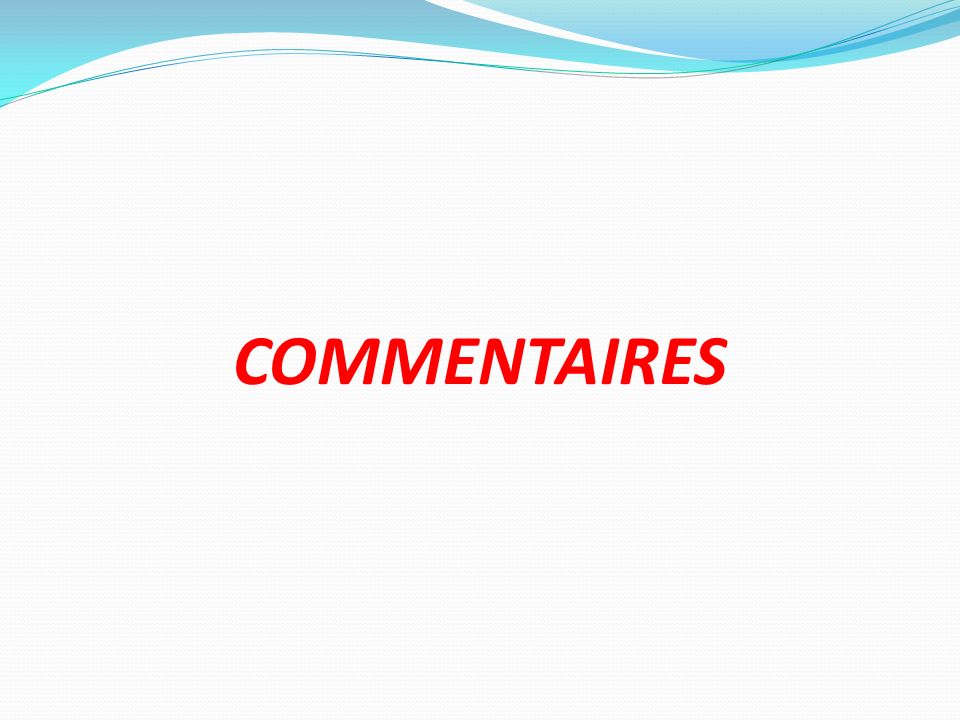 COMMENTAIRES