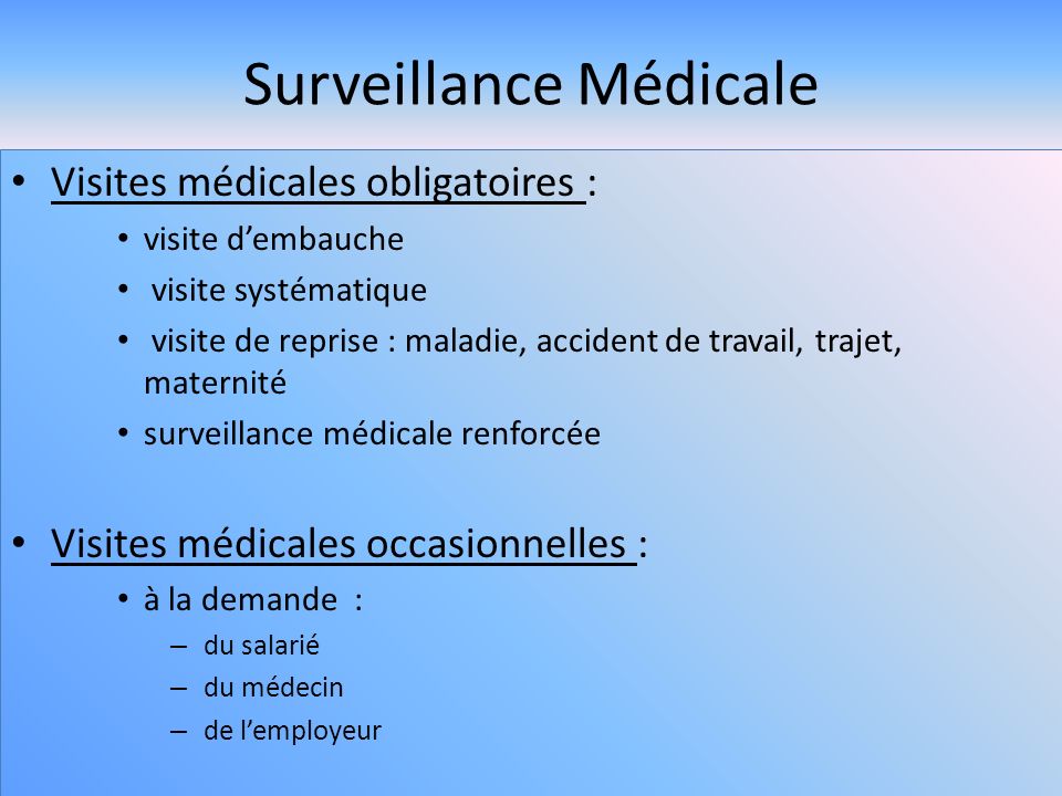 Surveillance Médicale