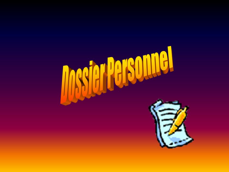 Dossier Personnel