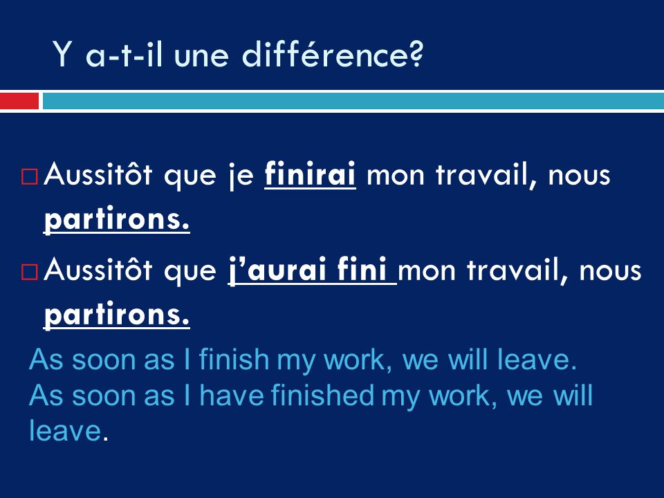 Y a-t-il une différence