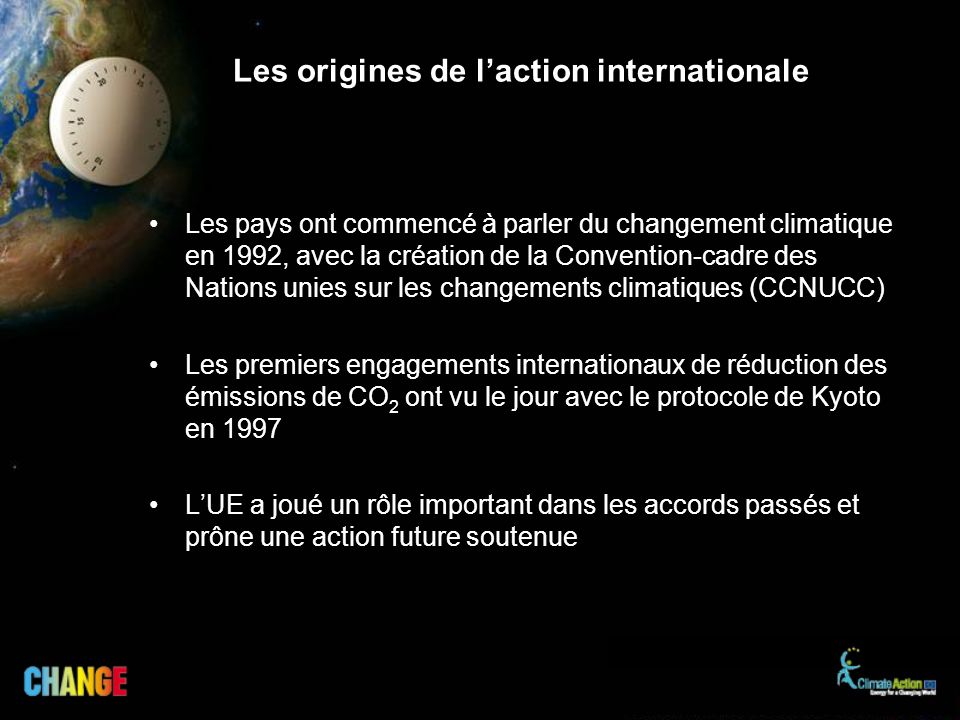 Les origines de l’action internationale