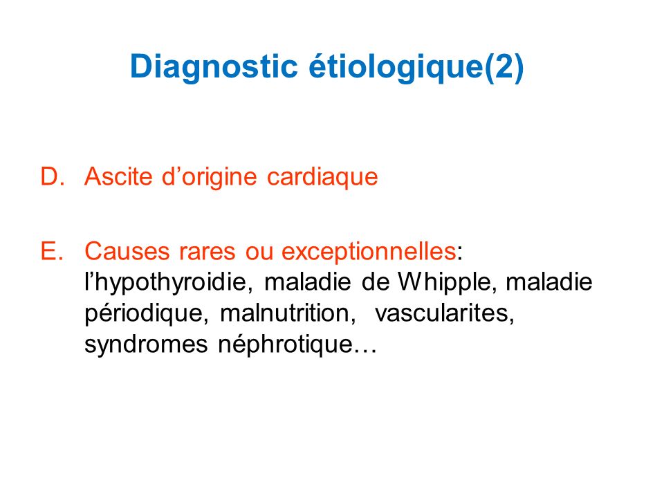 Diagnostic étiologique(2)