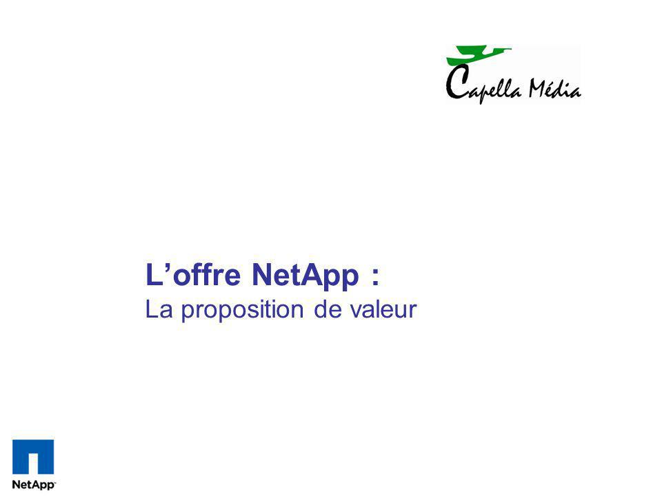 L’offre NetApp : La proposition de valeur