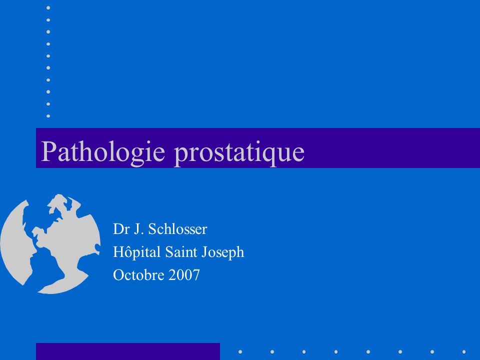 Pathologie prostatique