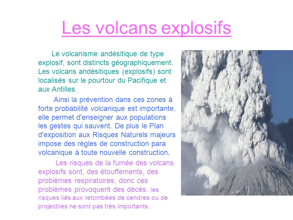 Les volcans explosifs