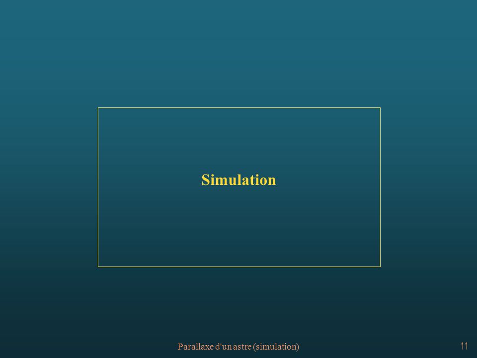 Parallaxe d un astre (simulation)