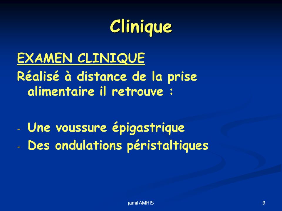 Clinique EXAMEN CLINIQUE